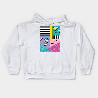 Memphis Pattern 60 / 80s Retro Kids Hoodie